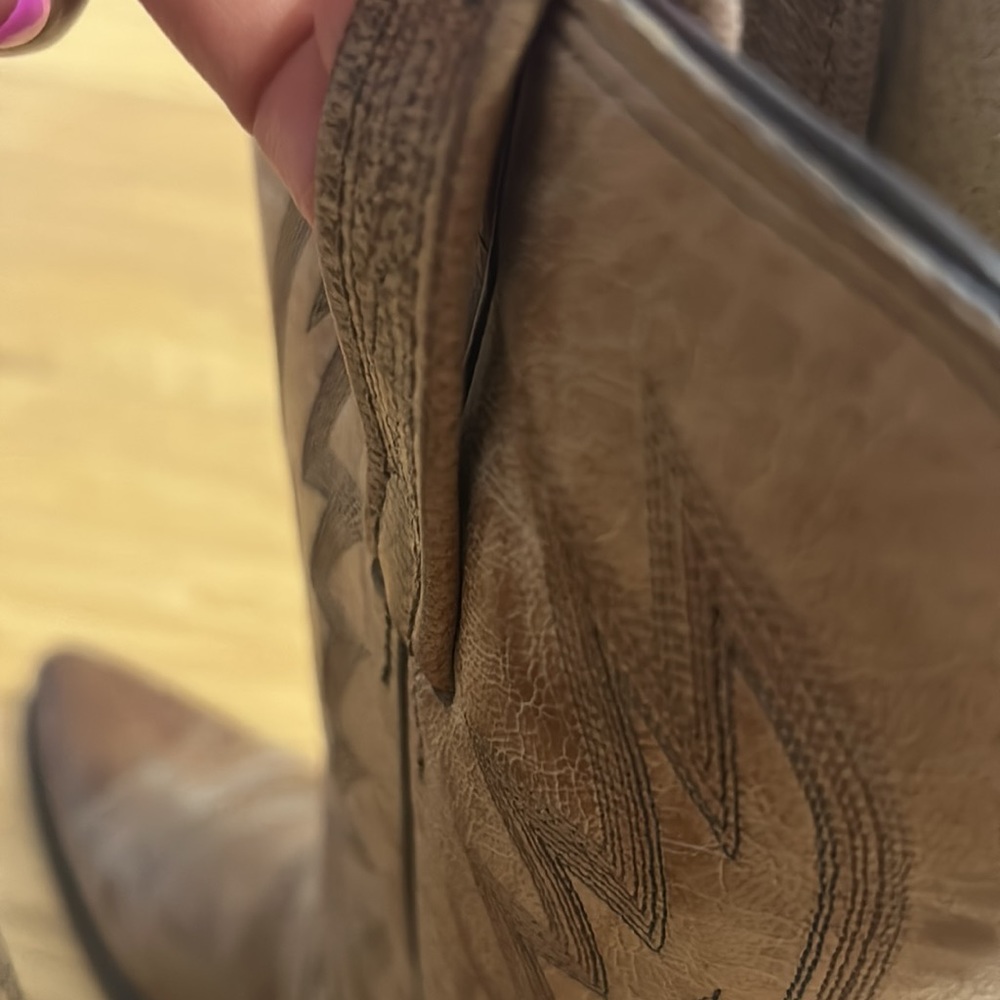 LUCCHESSE COWBOY LADIES BROWN LEATHER HEELED BOOTS - Picture 8 of 9